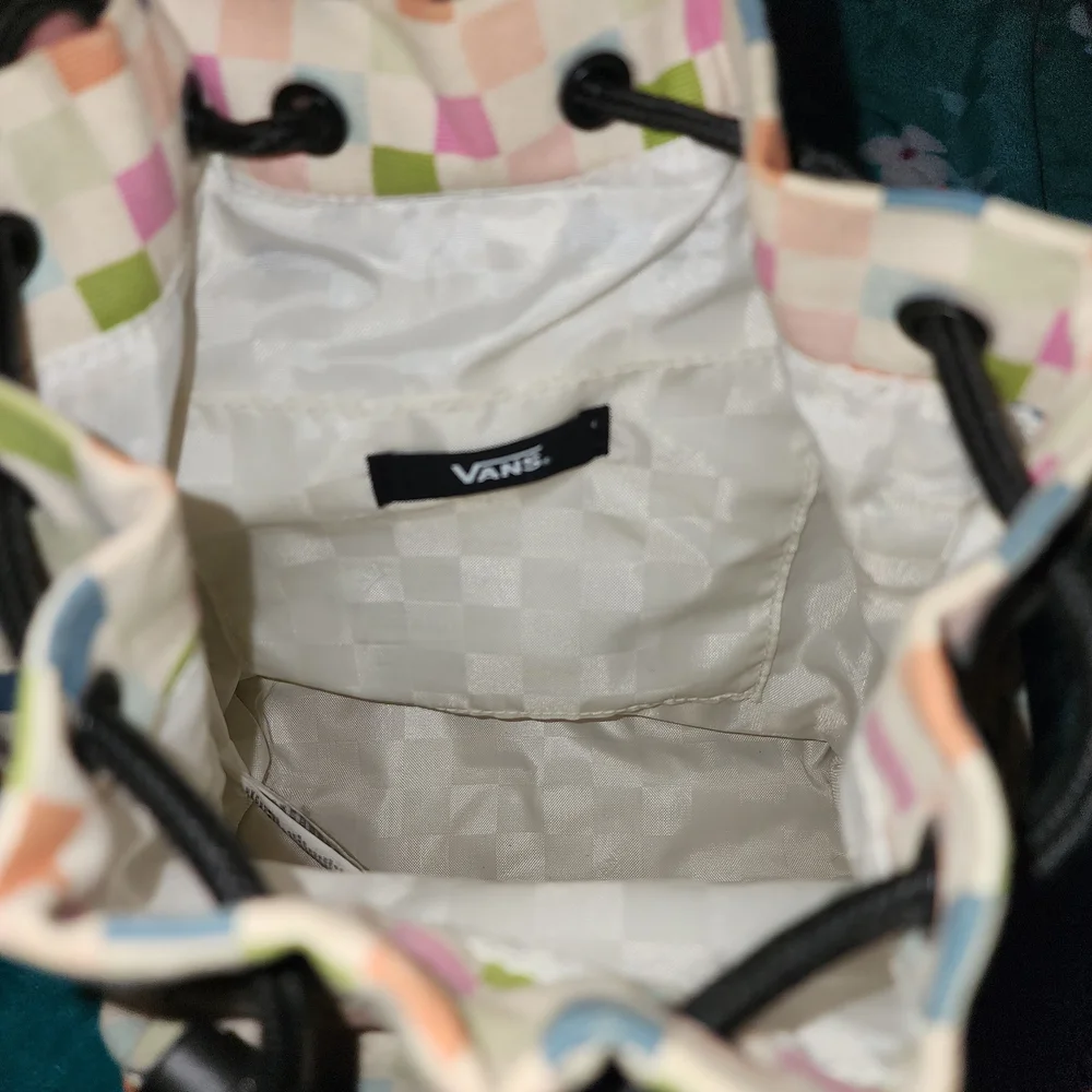 Vans Multi-Color Checkered Drawstring Backpack - Picture 5 of 5